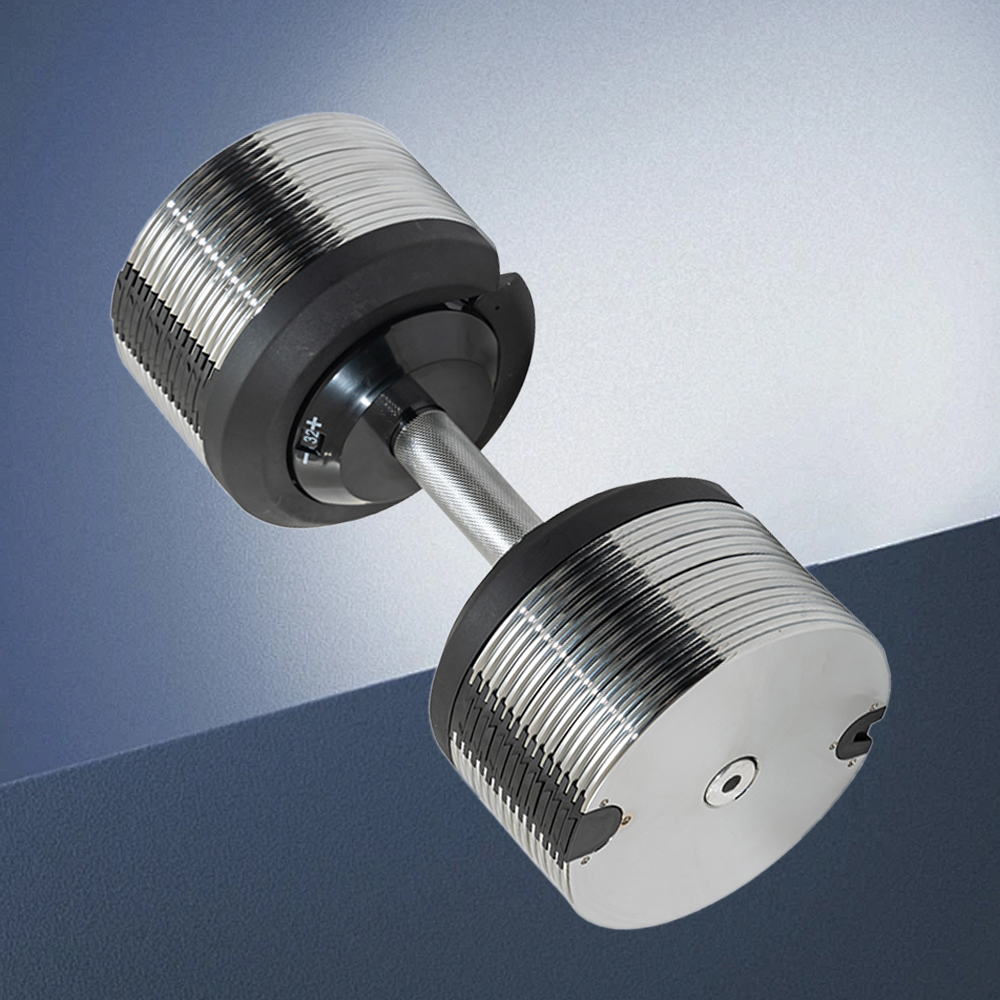 Adjustable Dumbbell Pair 40Kg - 40kg Adjustable Increments Dumbbell Set Free