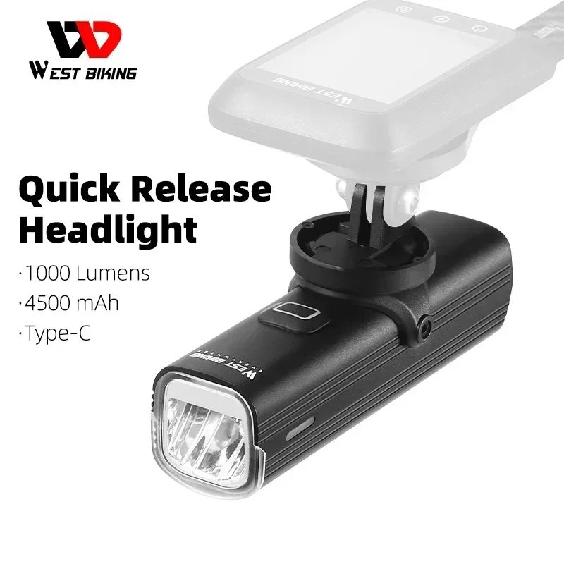 WEST BIKING Bicycle Quick Rele - Rechargeable Bicycle Headlight 1000 Lumen ulasan dan harga