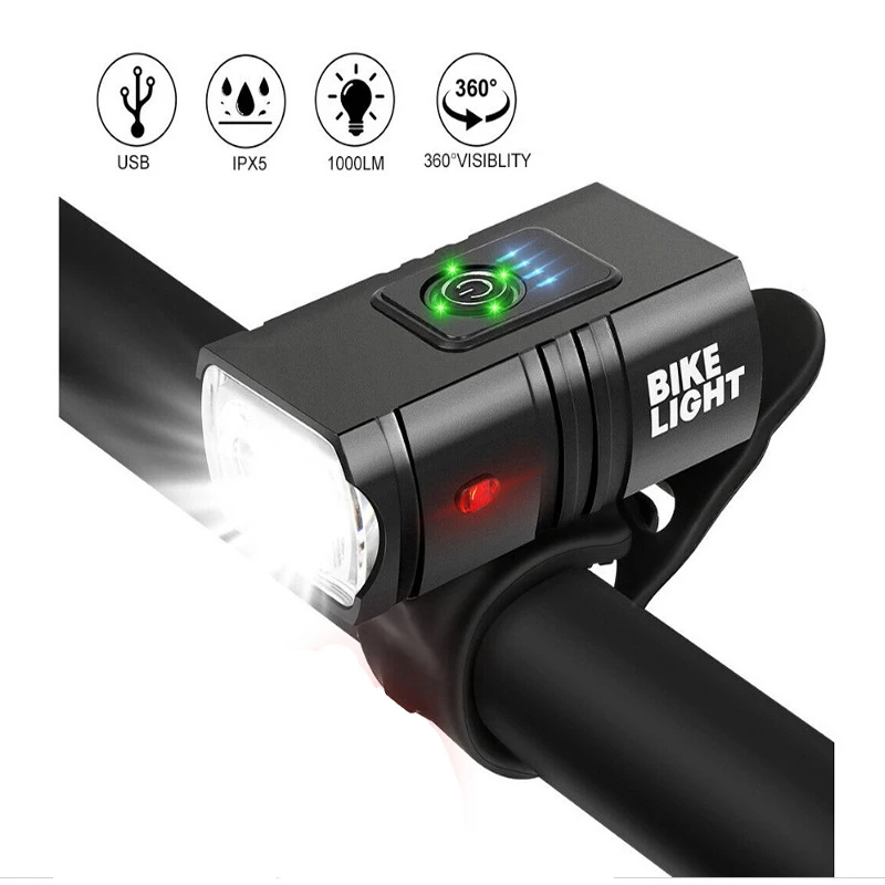 Bicycle Lights 1000 Lumen 2500 - Rechargeable Bicycle Headlight 1000 Lumen ulasan dan harga