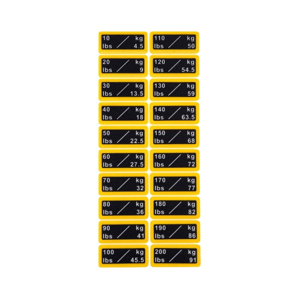 2pcs Yellow Weight Sticker Lab - Fitness Equipment ulasan dan harga