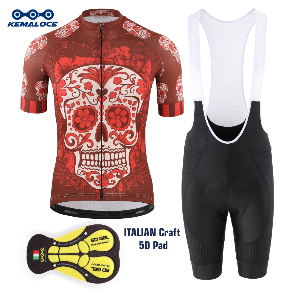 KEMALOCE Red Cycling Jersey Me - Padded Cycling Shorts 5D Gel ulasan dan harga