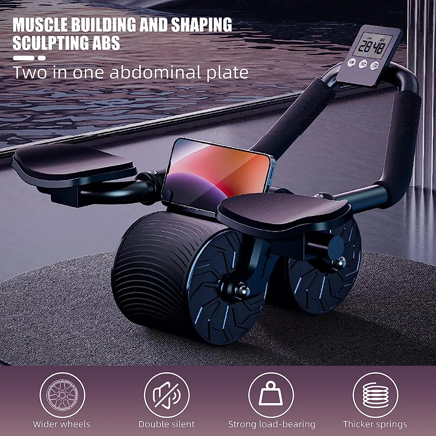 Elbow Support Automatic Reboun - Ab Roller Wheel With Elbow Support ulasan dan harga