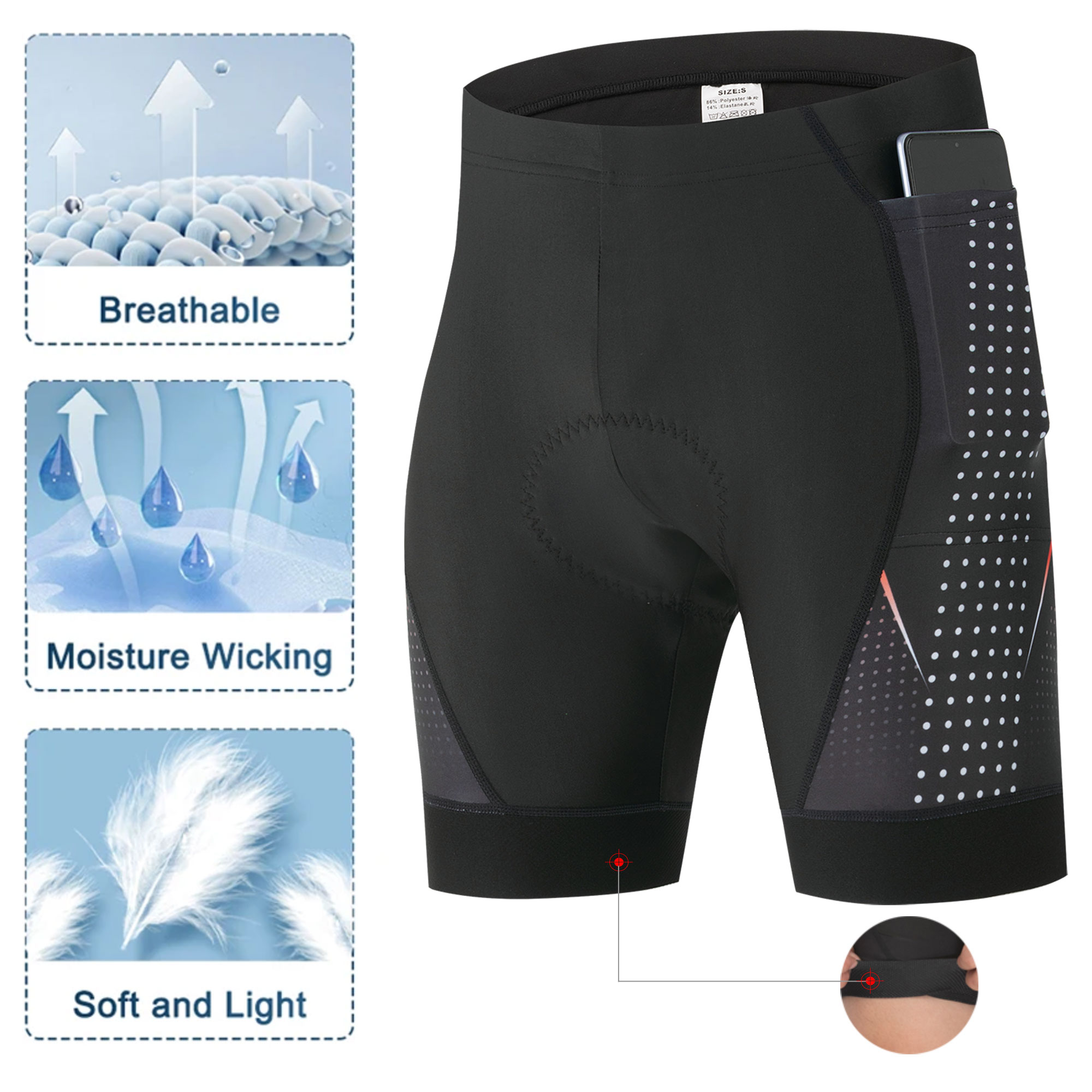 Premium Road Bike Shorts With  - Padded Cycling Shorts 5D Gel ulasan dan harga