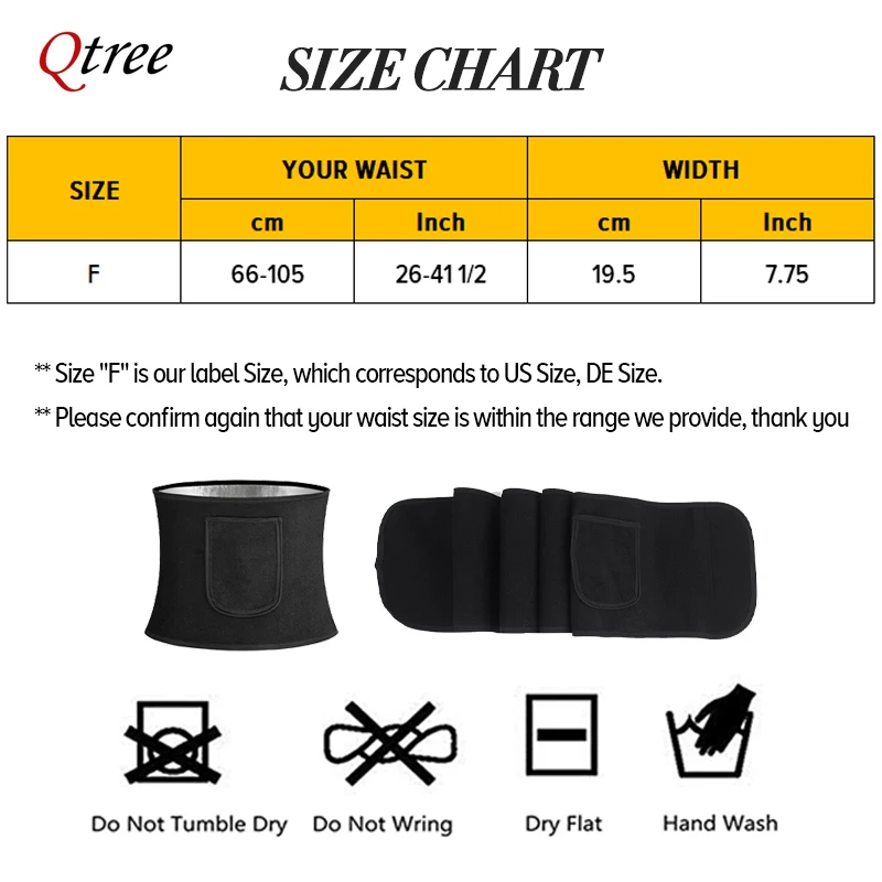 Qtree Waist Cincher Body Shape - Sweat Waist Trainer Belt Neoprene ulasan dan harga
