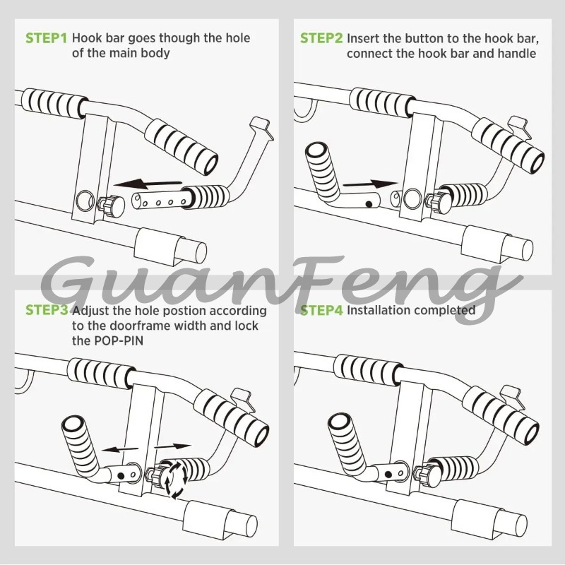 Door Frame No‑Screw Pull‑Up Ch - Door Pull Up Bar No Screw ulasan dan harga