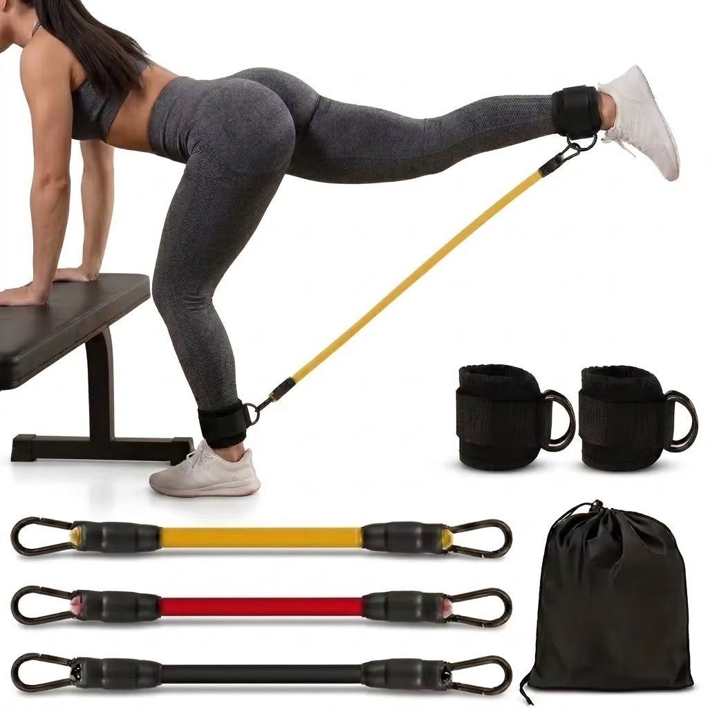 5‑Piece Ankle Resistance Band  - Resistance Bands Set With Handles ulasan dan harga