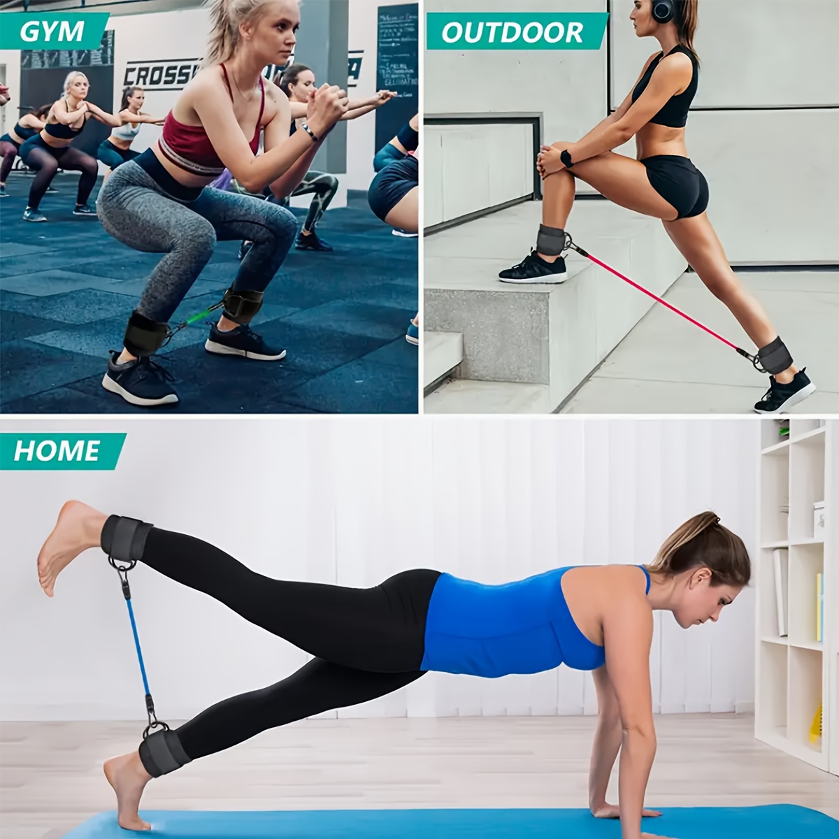 5‑Piece Ankle Resistance Band  - Resistance Bands Set With Handles ulasan dan harga