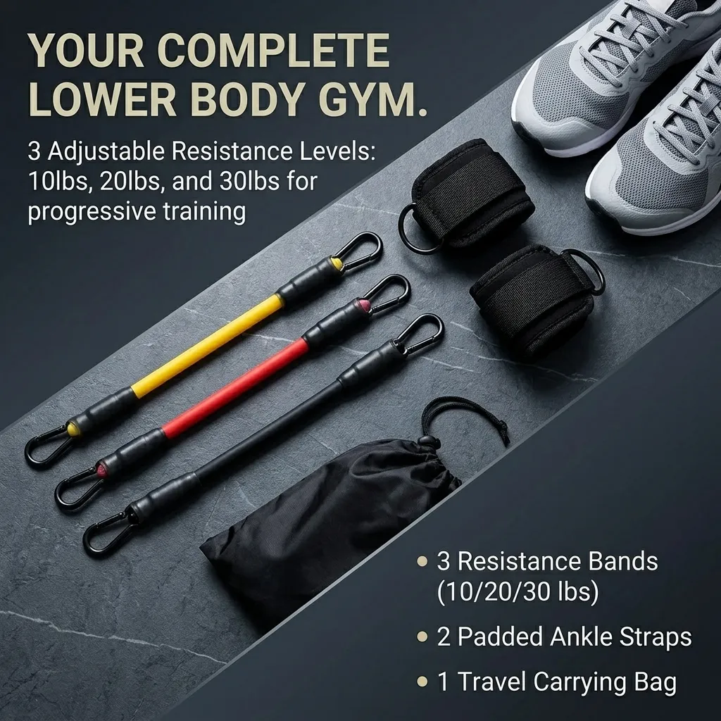5‑Piece Ankle Resistance Band  - Resistance Bands Set With Handles ulasan dan harga