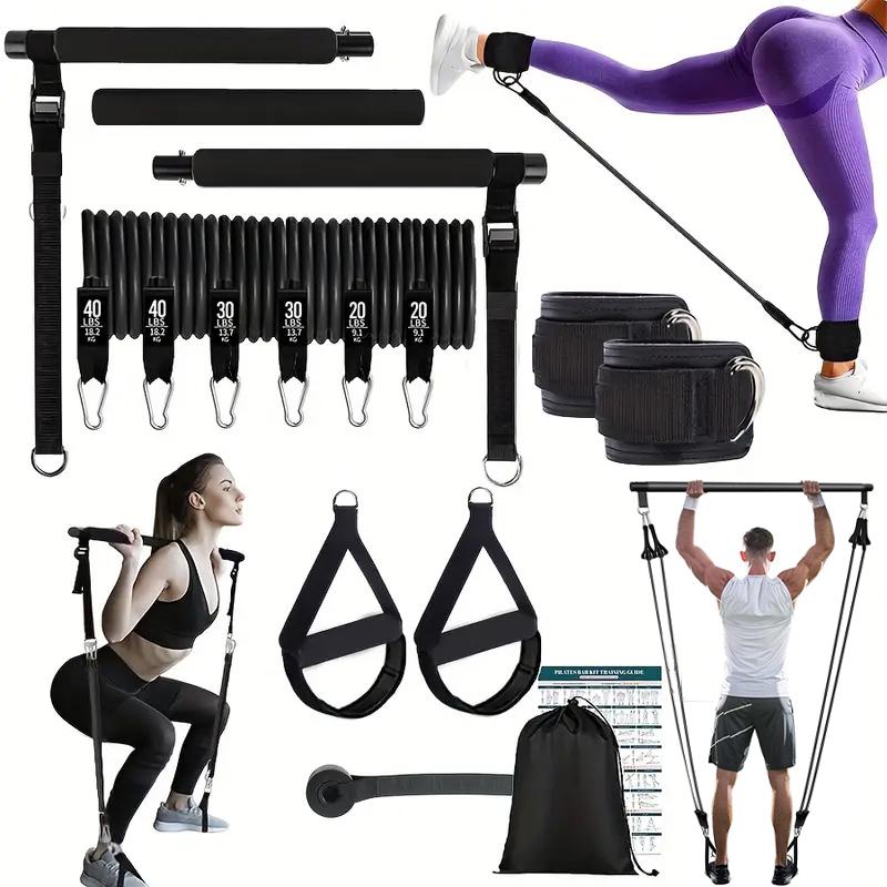 Multifunctional Pilates Bar Ki - Pilates Bar Kit With Resistance Bands ulasan dan harga