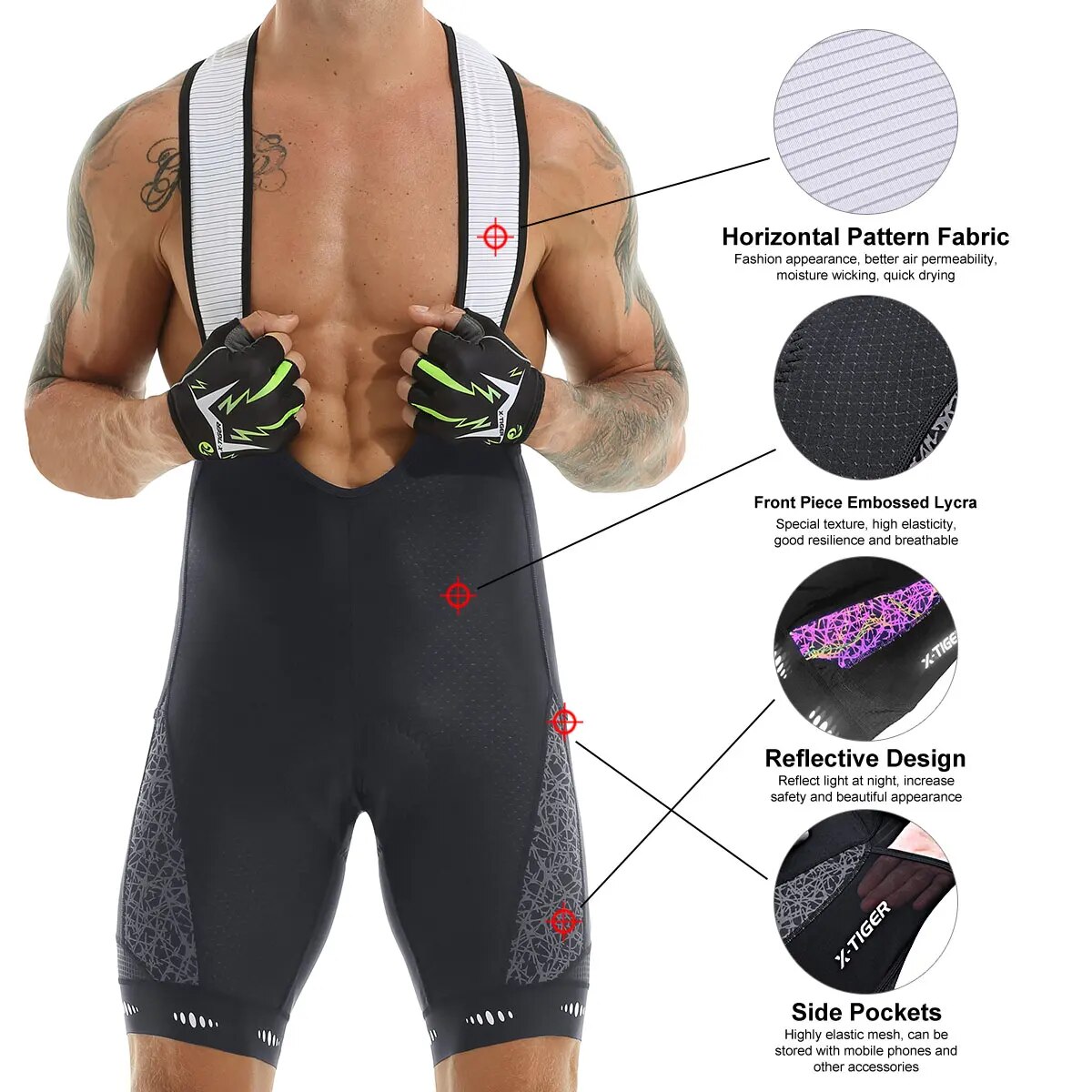 Cycling Bib Shorts 5D Gel Pad  - Padded Cycling Shorts 5D Gel ulasan dan harga