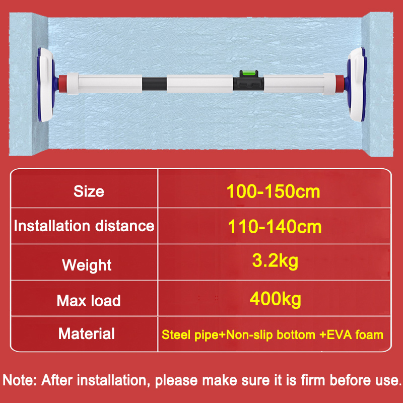 100-150cm Pull Up Bar for Door - Door Pull Up Bar No Screw ulasan dan harga