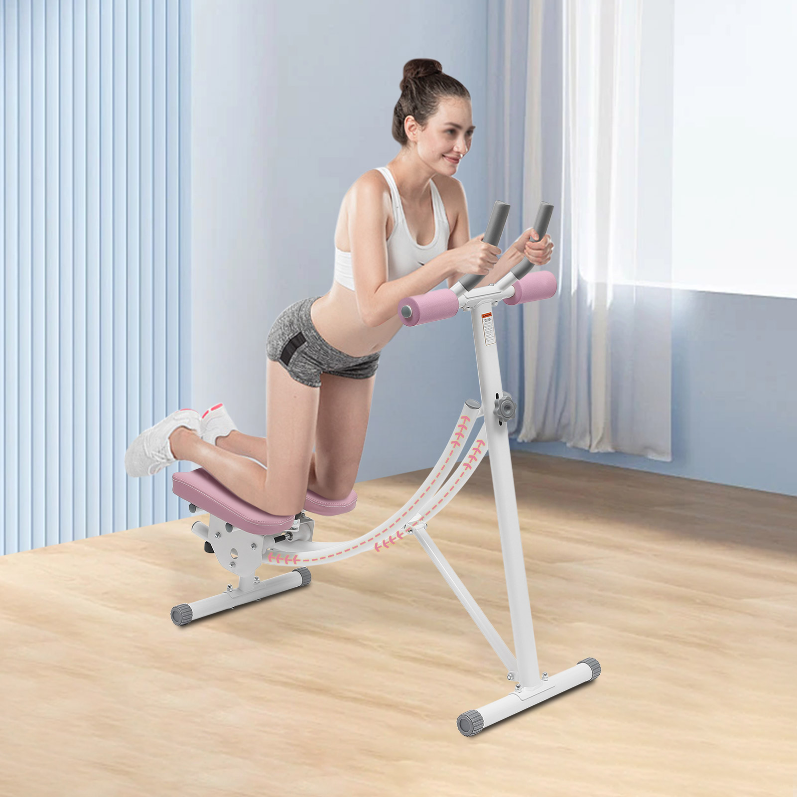 Ab Workout Machine Adjustable  - Ab Roller Wheel With Elbow Support ulasan dan harga