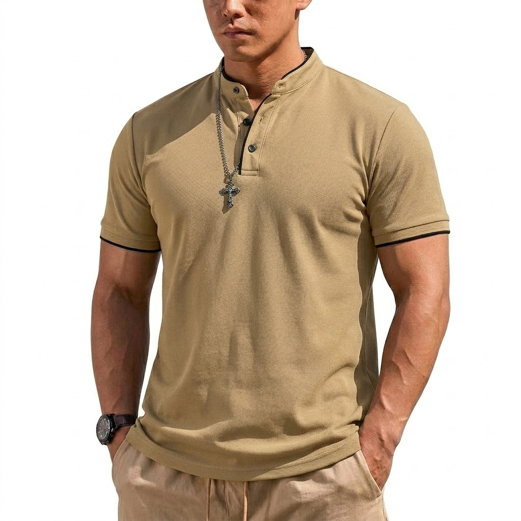 Summer Short Sleeve Henley Shi - Hiking ulasan dan harga