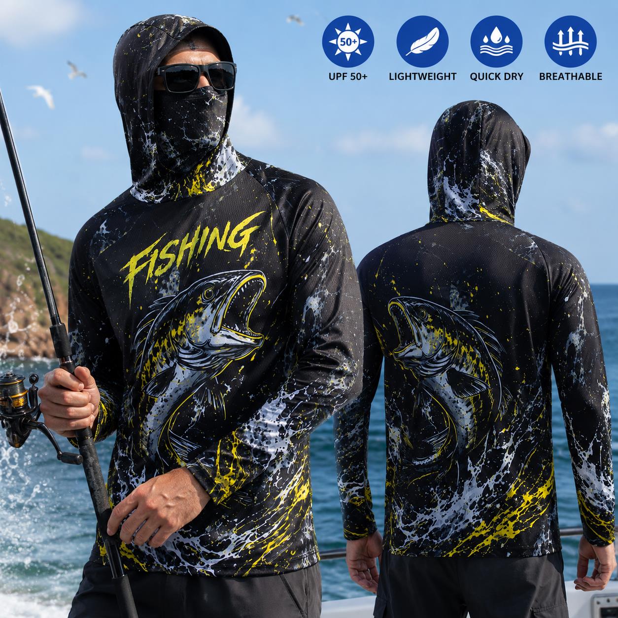 Quick Dry Breathable Men Fishi - Fishing ulasan dan harga